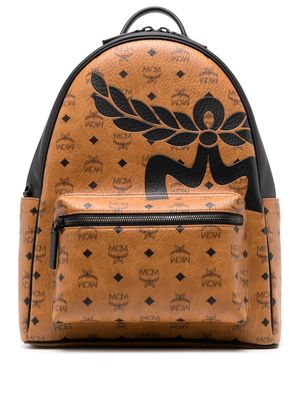 MCM Laurel Visetos-print leather backpack - Brown