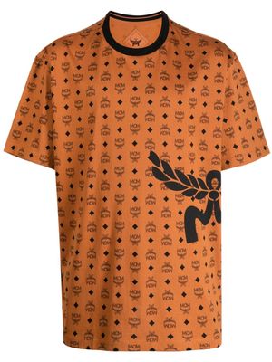 MCM Laurel Visetos-print organic cotton T-shirt - Brown