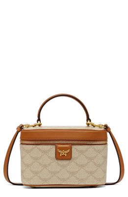 MCM Lauretos Coated Canvas Crossbody Bag in Oatmeal