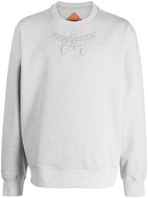 MCM logo-embroidered cotton sweatshirt - Grey