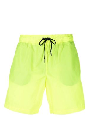 MCM logo-print drawstring swim shorts - Yellow