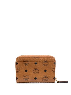 MCM logo-print zip-up wallet - Brown