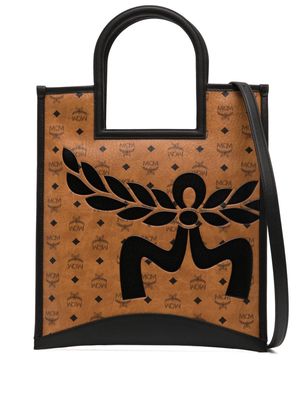 MCM medium Aren Visetos-print leather tote bag - Brown