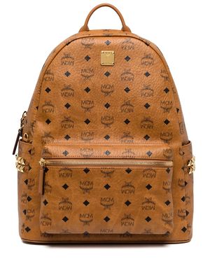 MCM medium Stark stud embellished backpack - Brown