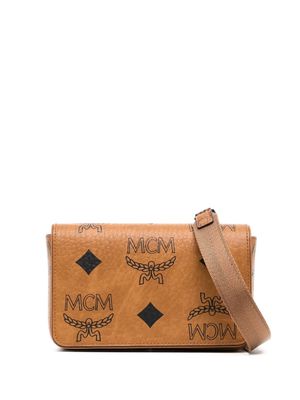 MCM mini Aren Maxi Visetos-print camera bag - Brown