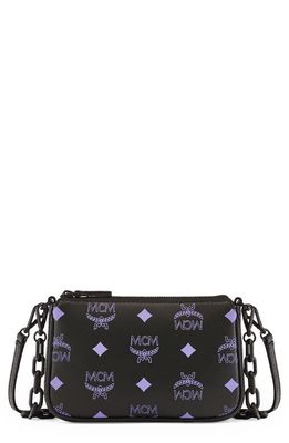 MCM Mini Color Splash Logo Shoulder Bag in Dahlia Purple