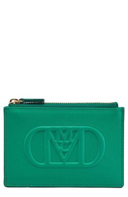 MCM Mode Travia Leather Card Case in Bosphorus