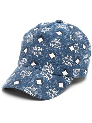 MCM monogram baseball cap - Blue