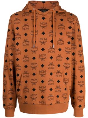 MCM monogram-pattern cotton hoodie - Brown