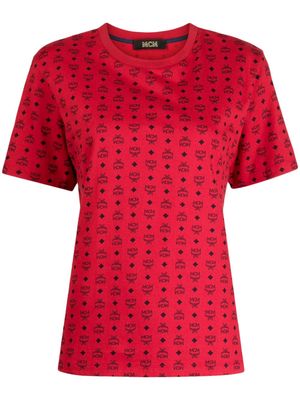 MCM monogram-pattern cotton T-shirt - Red
