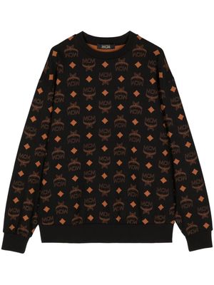 MCM monogram-print cotton sweatshirt - Black