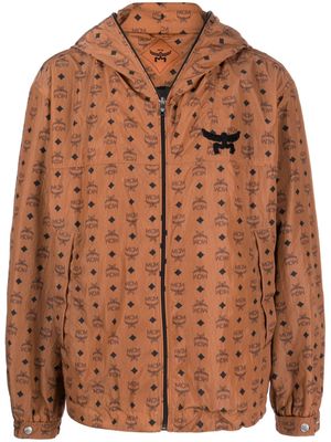 MCM monogram-print hooded jacket - Brown