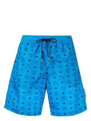 MCM monogram-print swim shorts - Blue