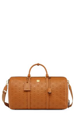 MCM Ottomar Leather Duffle Bag in Roasted Pecan