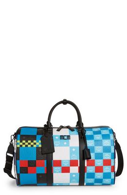 MCM Ottomar Medium Weekend Duffle Bag in Multi Blue