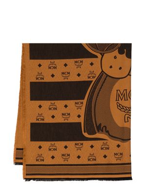 MCM Pup Beach Blanket scarf - Brown