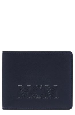 MCM Small Aren Leather Bifold Wallet in Black