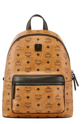 MCM Small Stark Backpack in Cognac