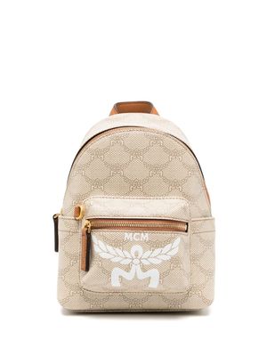 MCM small Stark Lauretos monogram backpack - Neutrals