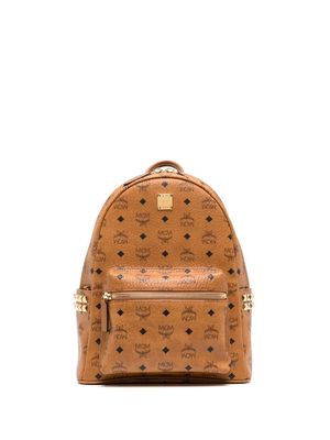 MCM small Stark stud embellished backpack - Brown