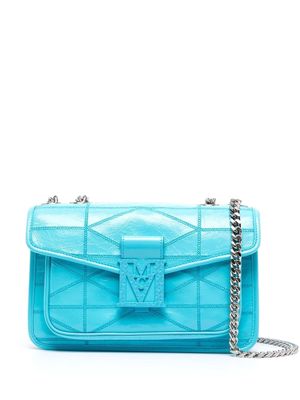 MCM small Travia quilted shoulder bag - Blue