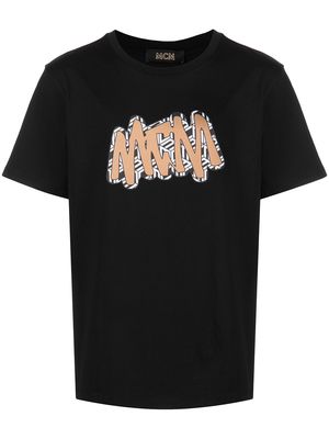 MCM Sommer Cubic Logo print T-shirt - BLACK