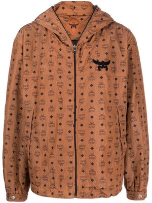 MCM Visetos-print hooded jacket - Brown
