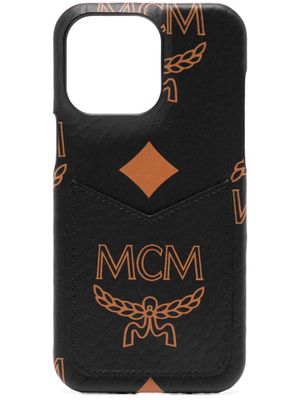 MCM Visetos-print iPhone 15 Pro Max phone case - Black