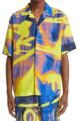 MCQ Abstract Print Camp Shirt in Nautica