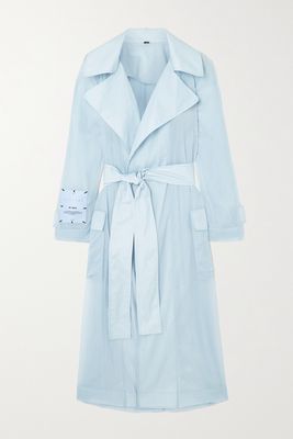 MCQ - Breathe Belted Ripstop Trench Coat - Blue