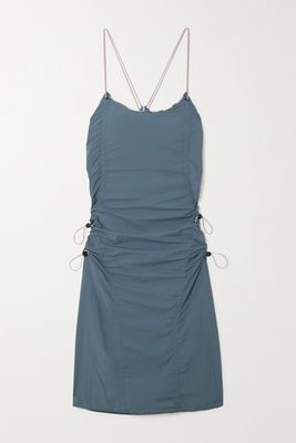 MCQ - Breathe Ruched Ripstop Dress - Blue