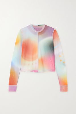 MCQ - Breathe Tie-dyed Stretch-tulle Top - Pink