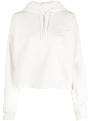 MCQ drawstring pullover hoodie - White