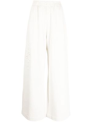 MCQ elasticated wide-leg trousers - White