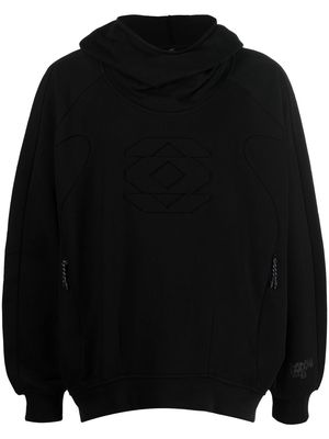 MCQ embossed-detail loose-fit hoodie - Black
