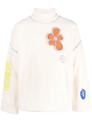 MCQ embroidered knitted jumper - Neutrals