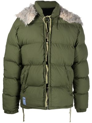 MCQ hooded zip-up padded coat - Green