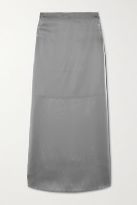 MCQ - Metallic Chiffon Midi Skirt - Silver