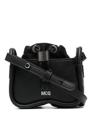 MCQ mini curved-edge crossbody bag - Black