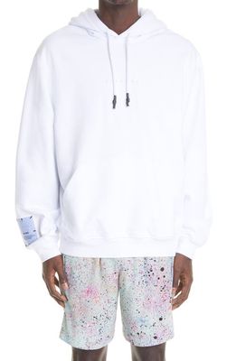 MCQ Orb Graphic Cotton Hoodie in Optic White