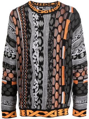 MCQ patterned intarsia-knit jumper - Black