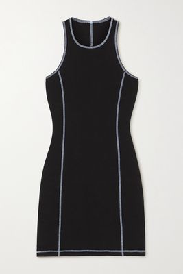 MCQ - Ribbed Stretch-cotton Jersey Mini Dress - Black