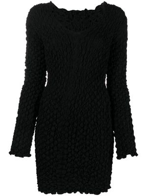 MCQ V-neck knitted mini dress - Black