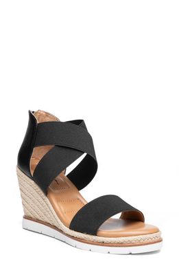 Me Too Gilly Espadrille Wedge Sandal in Black