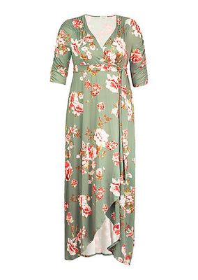 Meadow Dream Floral Wrap Maxi Dress