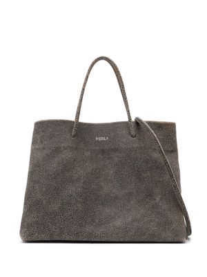 Medea Hanna distressed-effect leather tote bag - Black