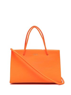 Medea logo-print leather tote - Orange