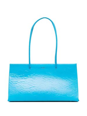 Medea logo-stamp leather tote bag - Blue