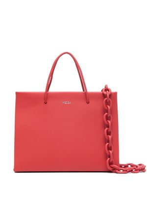 Medea small leather tote bag - Red