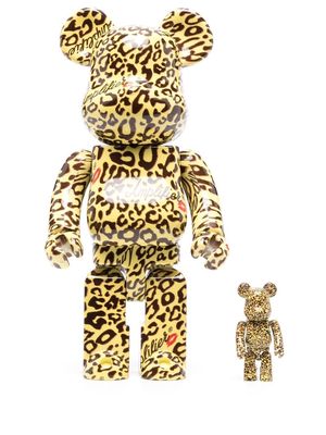 Medicom Toy Amplifier Bearbrick leopard-print 100% 400% set - Yellow